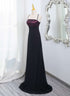 Beautiful Straps Spandex and Lace Evening Dress, Black and Burgundy Prom Dress