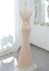 Lovely Sequins Mermaid V-neckline Straps Party Dress, Sequins Long Formal Dress