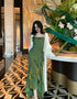 Green Satin Straps Long Evening Dress Prom Dress, Green Satin Scoop Evening Dress Formal Dress