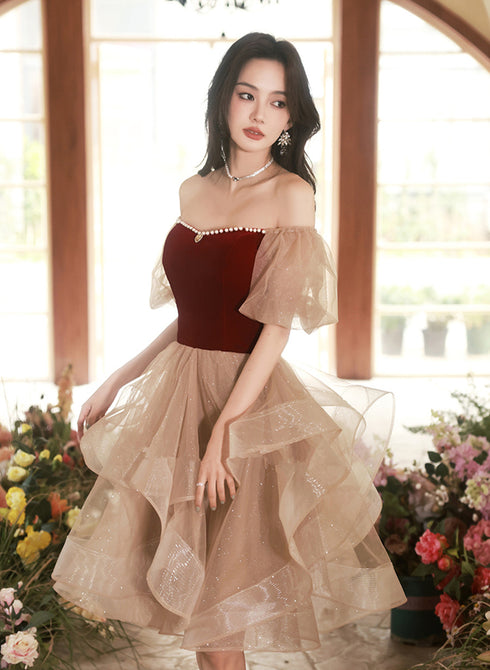 Lovely Short Sweetheart Beaded Party Dress, Cute Short Graduation Dress