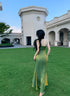 Green Satin Straps Long Evening Dress Prom Dress, Green Satin Scoop Evening Dress Formal Dress