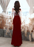 Wine Red Velvet Straps Wedding Party Dress, Wine Red Lace-up Evening Dress