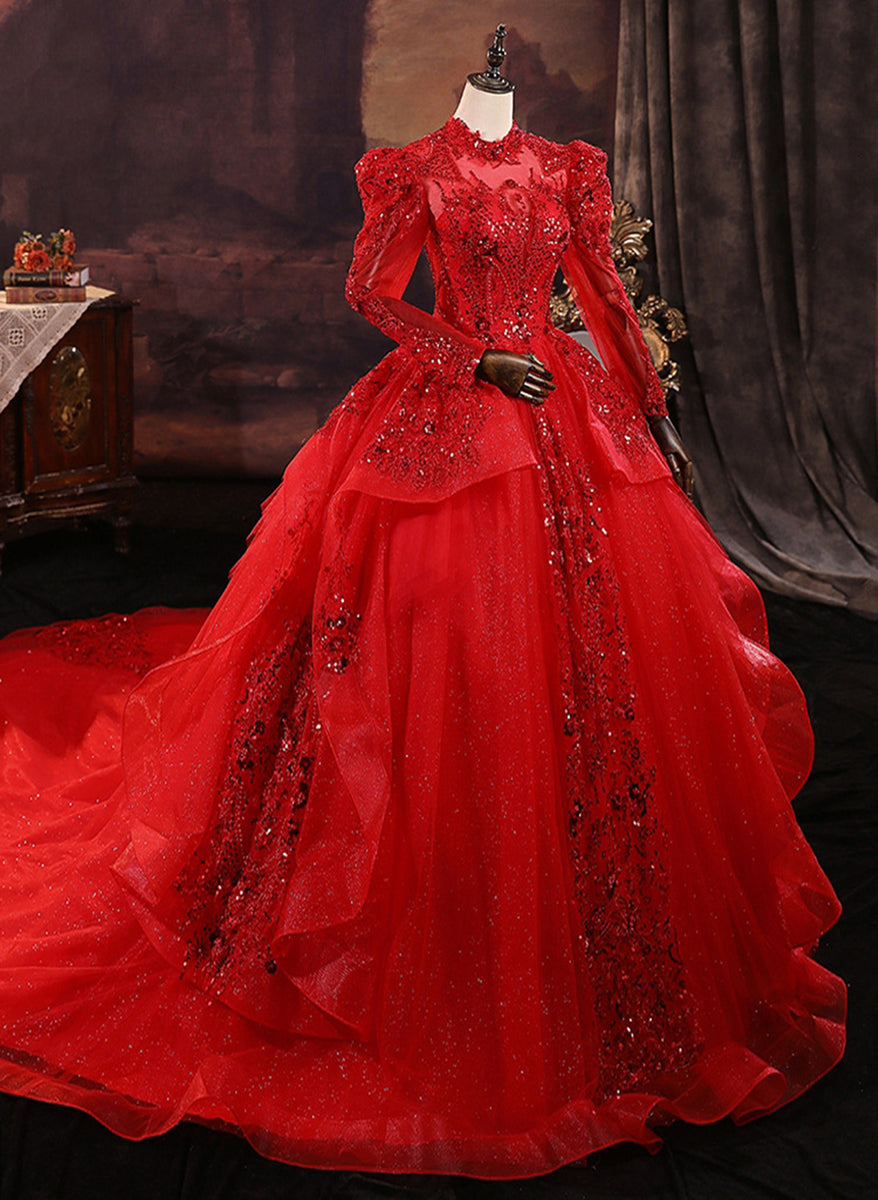 RED TULLE BOW DRESS main image 1