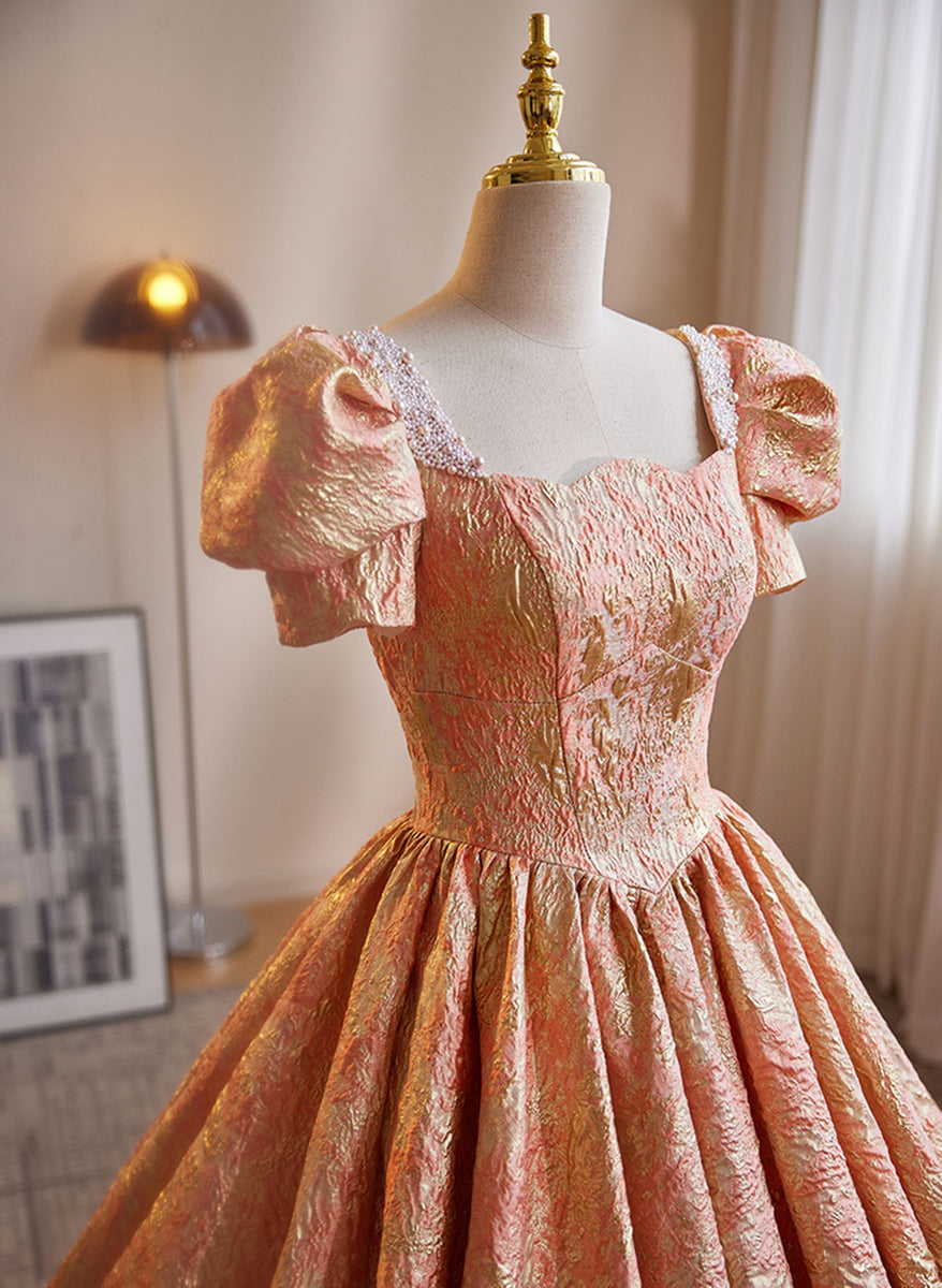 80s peach bridesmaid dress Vintage 80s Peach Bridesmaid Dress, Ruffled Formal Gown, Size S