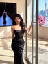 Black Mermaid Long Prom Dress Formal Dress, Black Sweetheart Formal Dress Evening Dress