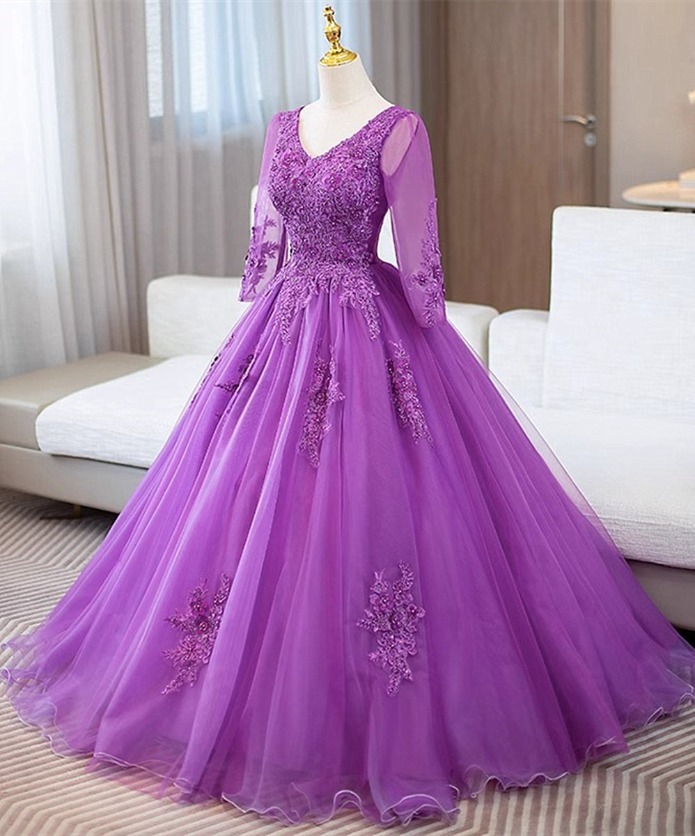 open lace back dress White/Purple/Black/Hot Pink Tulle Strapless Layered Long Prom Dresses,   Lwt Dress