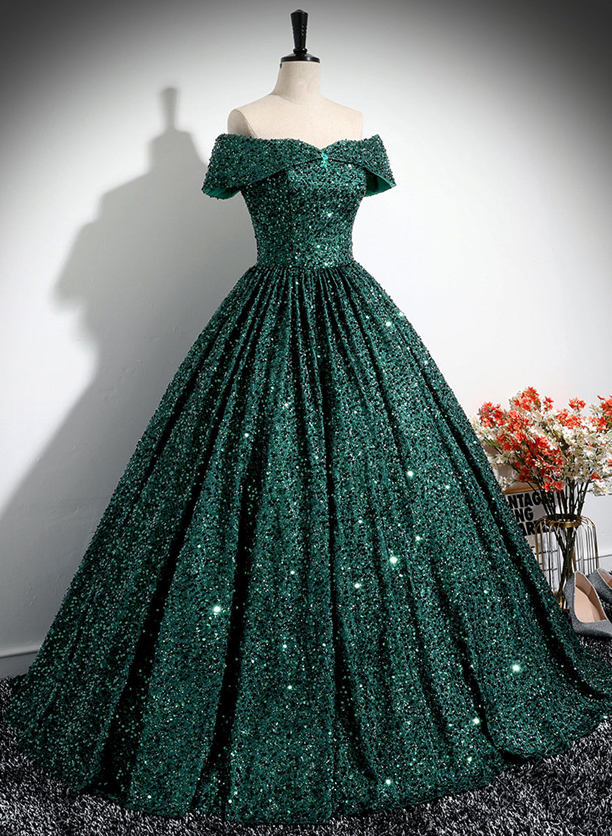Dark Green Western Gown