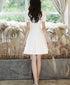 Ivory Chiffon Short Party Dress Graduation Dress, Short Formal Dress Prom Dress
