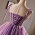 Purple Sweetheart Short Tulle Party Dress, Purple Homecoming Dress