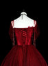 Wine Red Sweetheart Beaded Tulle Formal Dress, Off Shoulder Sweet 16 Dress