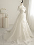 White Long Strapless Evening Dress Party Dress, White A-line Wedding Party Dress
