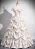 Custom Ivory Satin Long Formal Dress