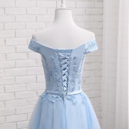 Beautiful Light Blue Party Dress, Charming Blue Bridesmaid Dress , Party Dress