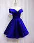 Beautiful Satin Sweetheart  Bridesmaid Dress, Off Shoulder Short Formal Dress