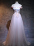 Beautiful Light Pink Sweetheart Off Shoulder Party Dress, Long Prom Dress