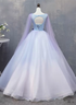 Lavender Tulle Long Formal Dress with Butterflies,Lavender Sweet 16 Dress