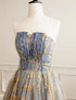 Beautiful A-line Gradient Tulle Long Party Dress, Floor Length Prom Dress