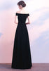 Charming Black Long Bridesmaid Dress, Elegant Formal Gown, Prom Dress