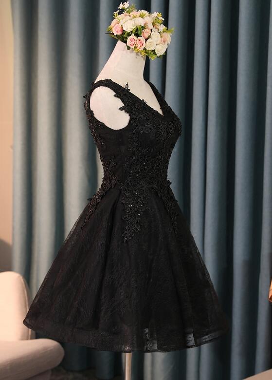 Black Short Evening Dress Homecoming Dress Short Party Dress