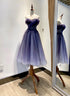Gradient Tulle Sweetheart Knee Length Prom Dress, Cute Homecoming Dresses