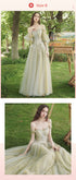 Light Green Fairy Prom Dress Green Color, Green Tulle Long Wedding Party Dress