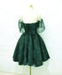 Beautiful Dark Green Lace Off Shoulder Short Party Dress, Lace Homecoming Dress