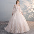Charming Flowers Lace Off Shoulder Ball Gown Wedding Party Dress, Tulle Long Prom Dress