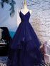 Beautiful Tulle Layers Straps Long Party Dress Formal Dress, A-line Evening Prom Dress