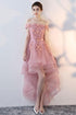 Cute Off Shoulder High Low Homecoming Dress, Fashion Short Party Dress