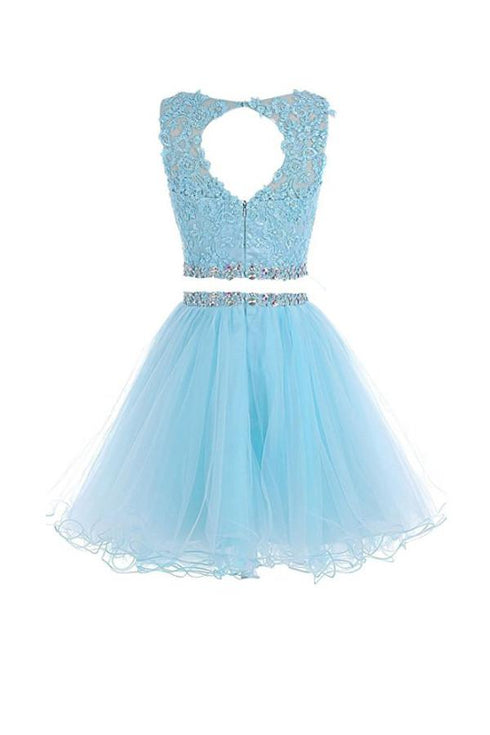 Black Two Piece Tulle Homecoming Dress, Lovely Party Dress