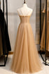 Beautiful Tulle Beaded Sweetheart Party Dress, A-line Tulle Floor Length Prom Dress