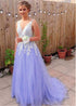Light Purple Tulle Long Formal Gown, New Fashionable Prom Dress