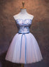 Cute Pink and Blue Homecoming Dress, Tulle Short Prom Dress