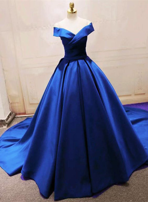 Beautiful Royal Blue Party Dress, Prom Dress , Long Formal Gowns