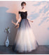 Beautiful Gradient Tulle Sequins Off Shoulder Wedding Party Dresses, A-line Tulle Formal Gown