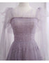 Beautiful Light Purple Tea Length Soft Tulle Party Dress, Cute Short Homecoming Dress Formal Dress