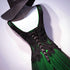 Chaming Black and Green Tulle V-neckline Long Party Dress, Beautiful V-neckline Prom Dresses