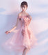 Stylish Pink Off the Shoulder Homecoming Dress, Lovely Pink Party Dress