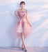 Stylish Pink Off the Shoulder Homecoming Dress, Lovely Pink Party Dress