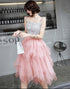 Lovely Pink Sequins and Tulle Short Party Dresses, Pink Homecoming Dresses