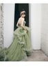 Mint Green Tulle Sweet 16 Long Formal Dress, Green Sweetheart Evening Party Dresses