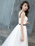White Short Straps Party Dress Graduation Dress, White Homecoming Dresses
