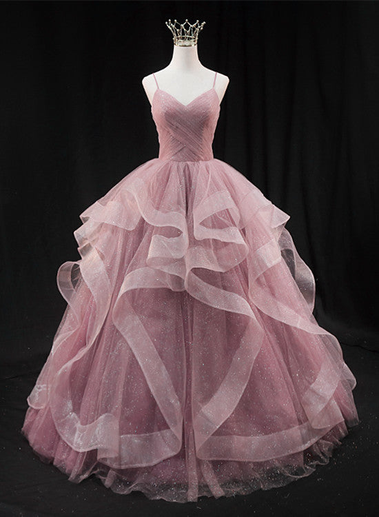 Look Fabulous in a Pink Sweetheart Evening Dress Tulle With Belt main image 1