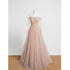 Beautiful Tulle Beaded Long Sleeves Prom Dresses, A-line Champagne Evening Gown
