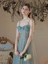 A-line Tulle Sweetheart Long Party Dress, Simple Straps Prom Dress