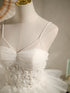 Beautiful White Tulle Short Straps Party Dress Graduation Dresses, White Formal Dresses
