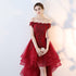 Cute Off Shoulder High Low Homecoming Dress, Fashion Short Party Dress