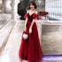 Charming Wine Red Straps Long Evening Party Dresses, A-line Straps Prom Dresses