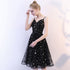 Black Short V-neckline Lovely Prom Dress, Black Homecoming Dress Party Dress
