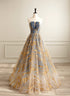 Beautiful A-line Gradient Tulle Long Party Dress, Floor Length Prom Dress